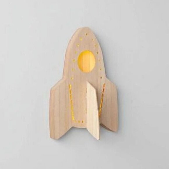 Pillowfort Little Light Rocket Lamp Wood Lit Kids' Wall Decor -‎ Target - Picture 4 of 6